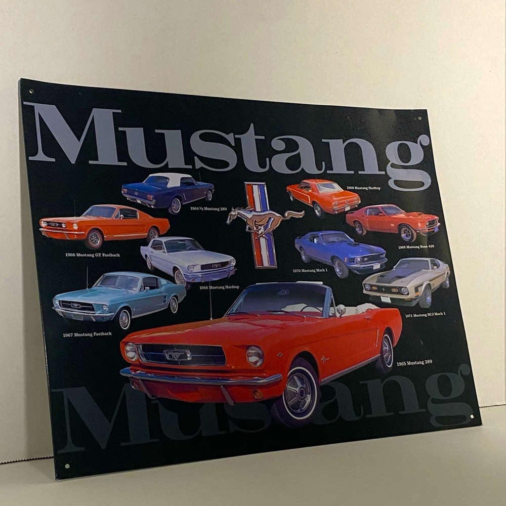 Ford Mustang Collage Tin Sign